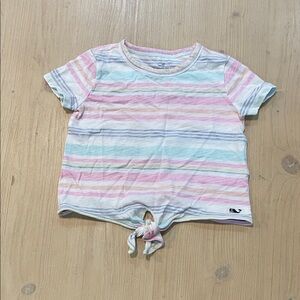 Vineyard vines pastel striped front tie tee